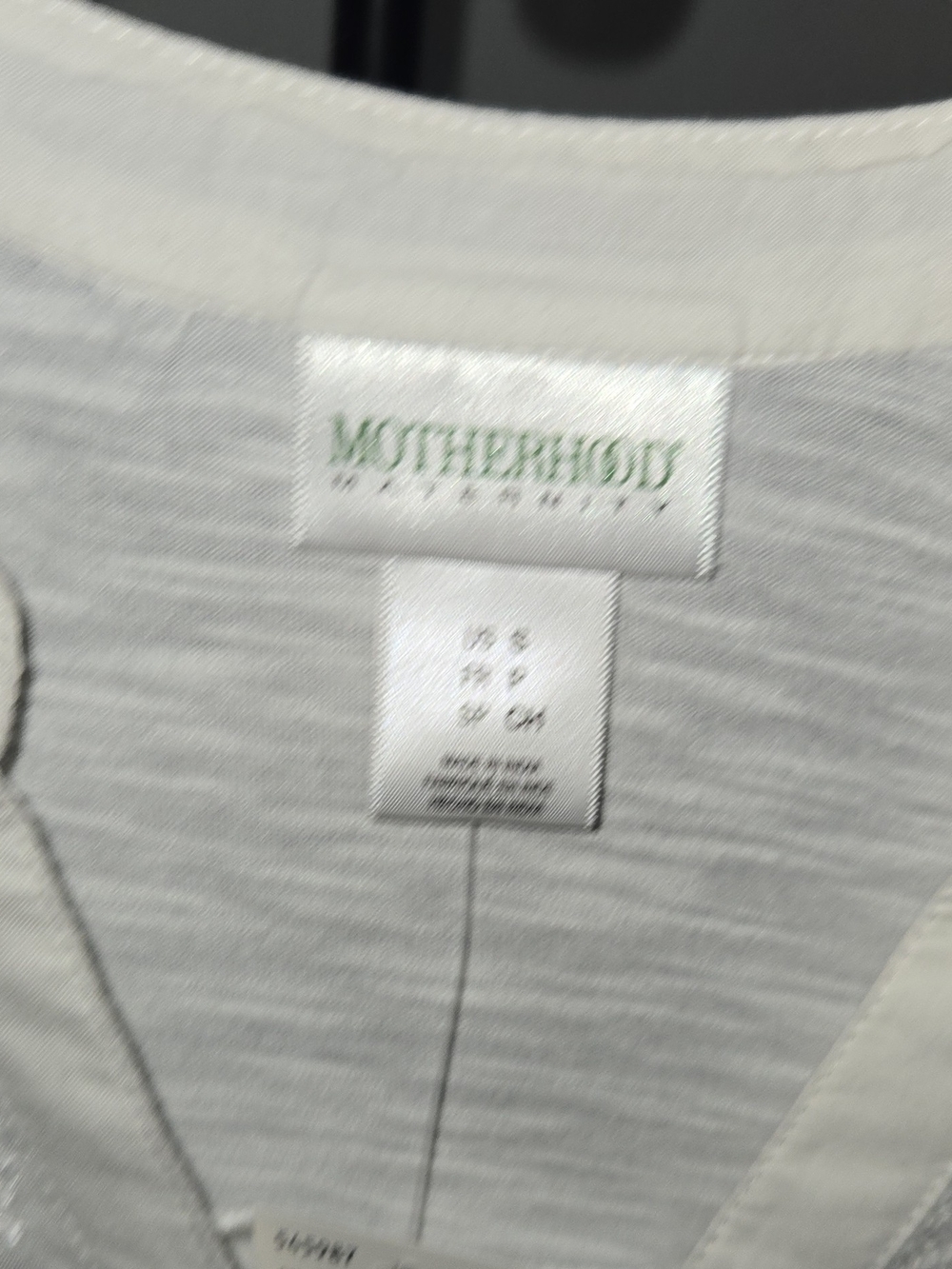 Motherhood Maternity Cream Button-Front Tie Waist Tunic - Picture 5 of 6